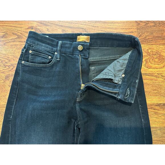 Mother Jeans The Looker Ankle Fray Dark Wash Size 25 Lux Comfortable Jeans - Picture 3 of 12